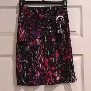 Unique Tie Dye Skirt With Belt Attached